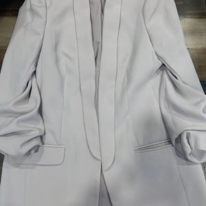Express long light pink blazer